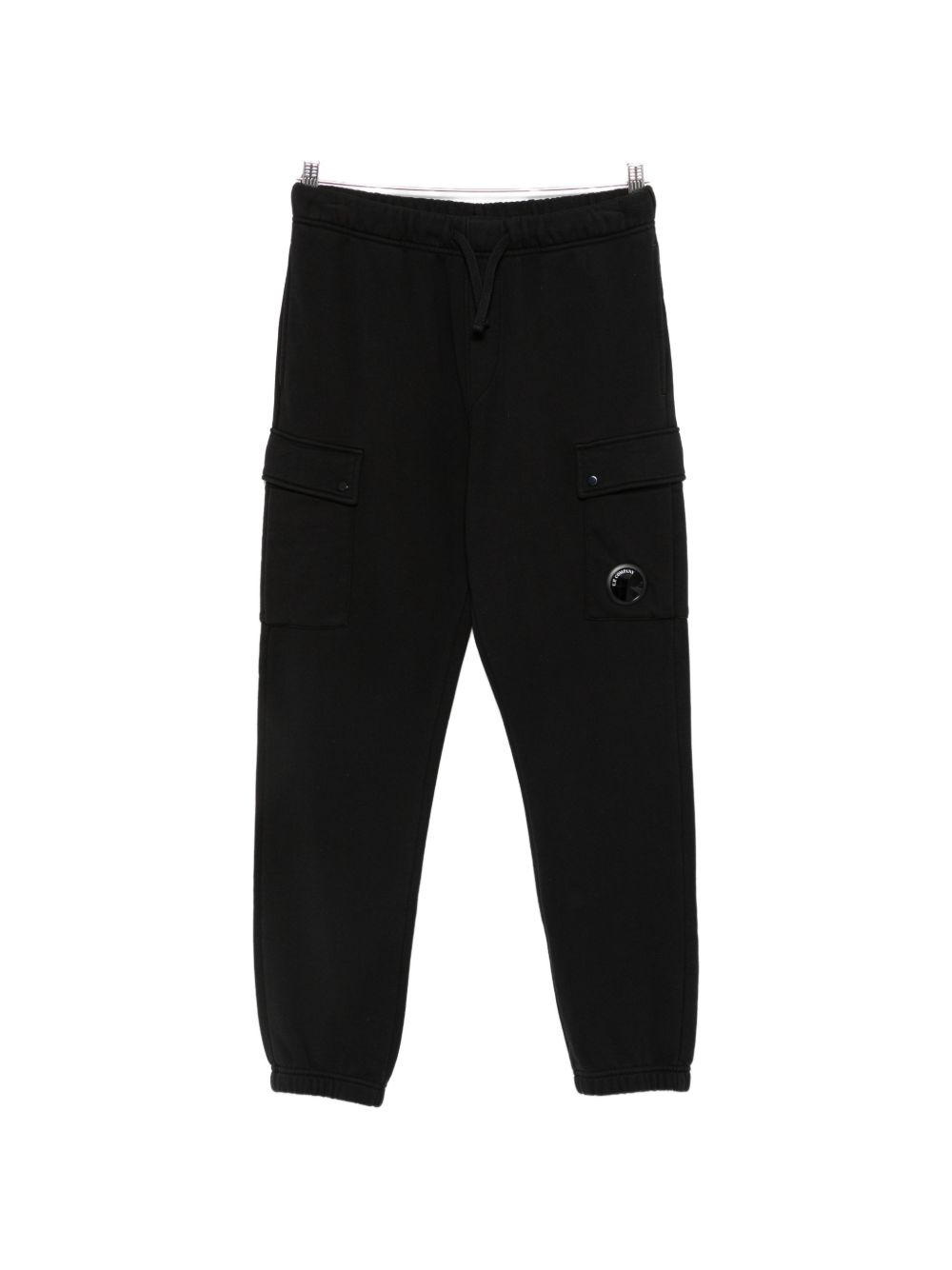 CP Company Pantalone nero in felpa con tasca lente