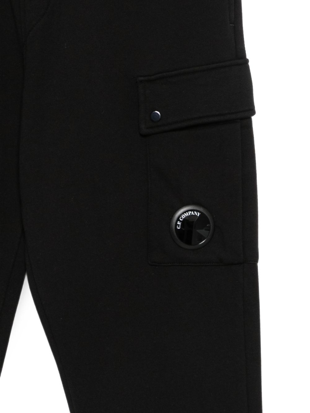 CP Company Pantalone nero in felpa con tasca lente