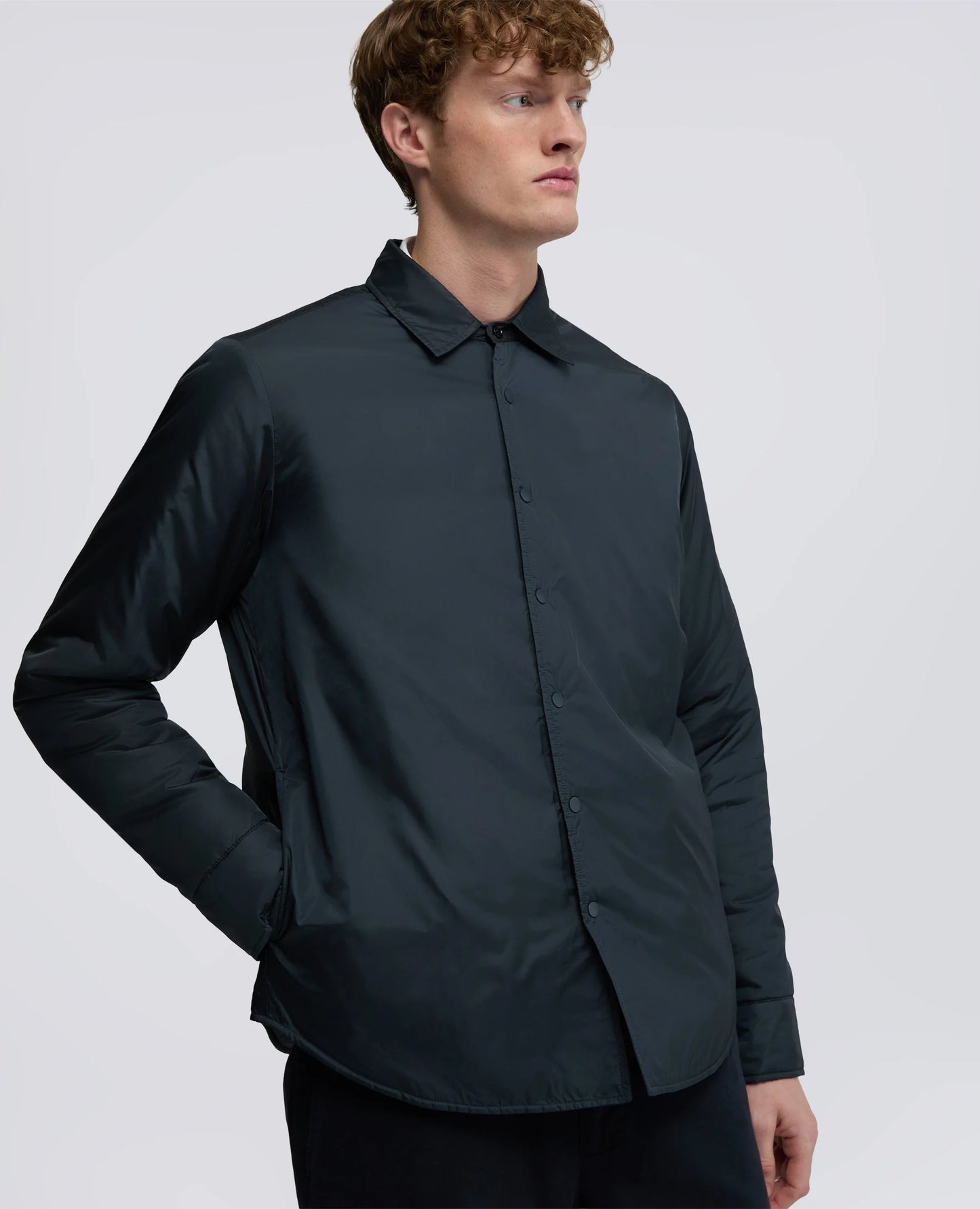 Aspesi giacca camicia blu imbottita