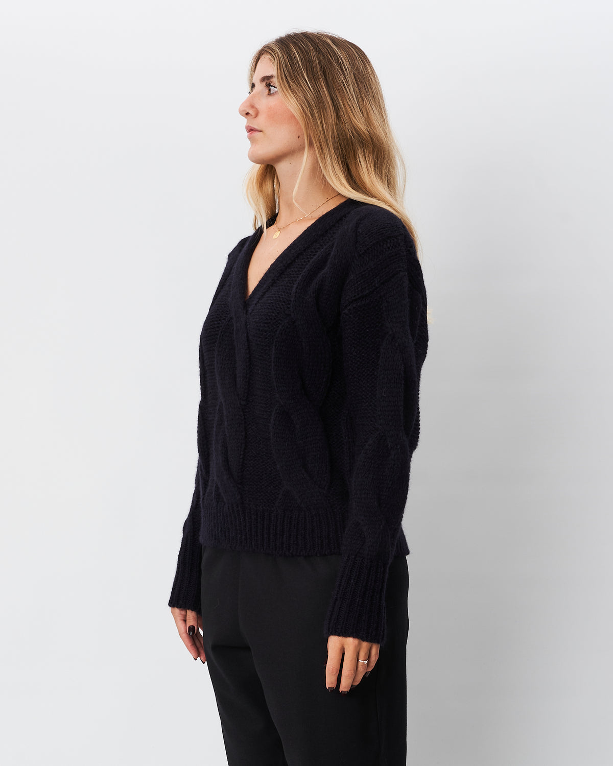 Roberto Collina maglia blu a trecce