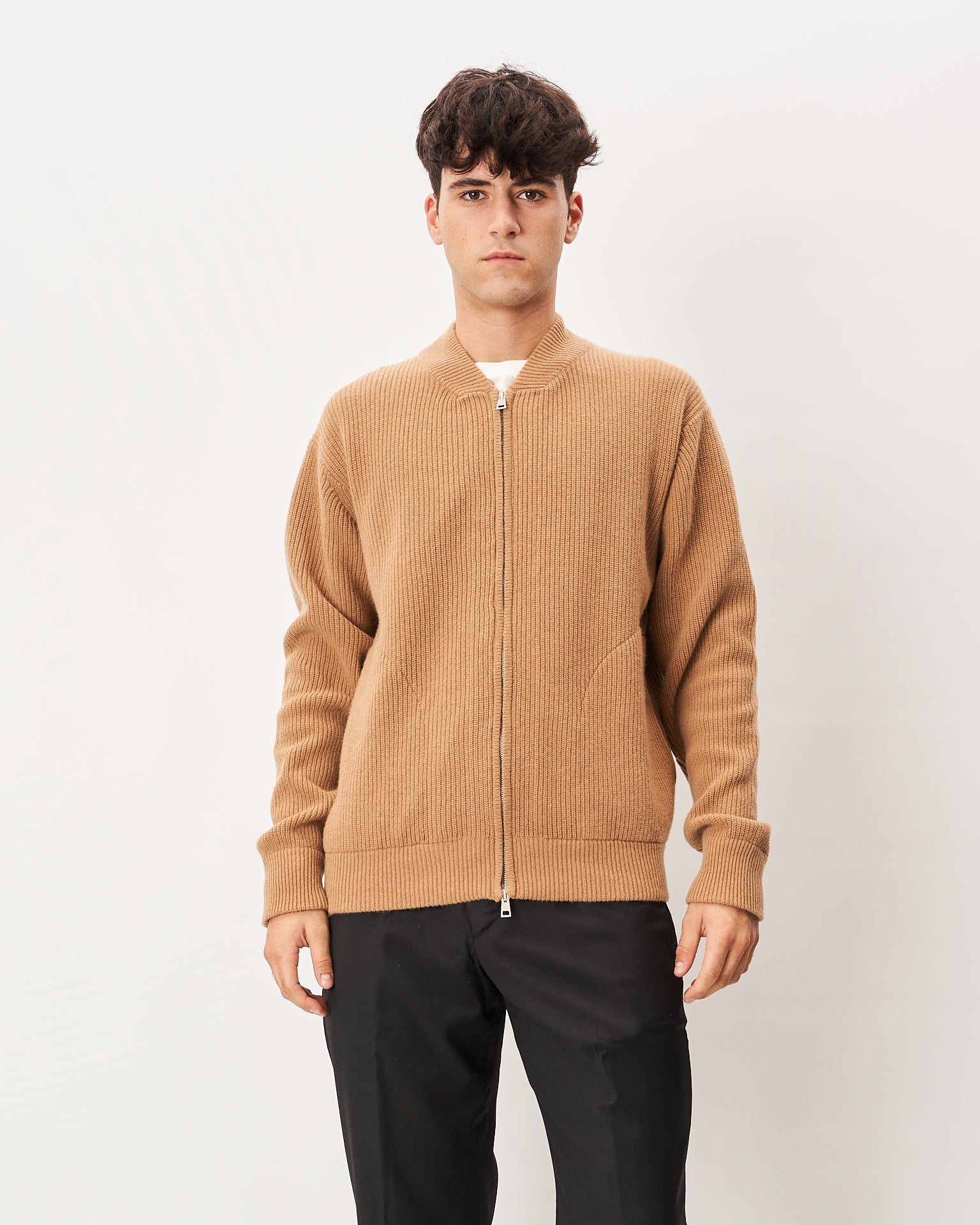 Roberto Collina maglia a bomber beige