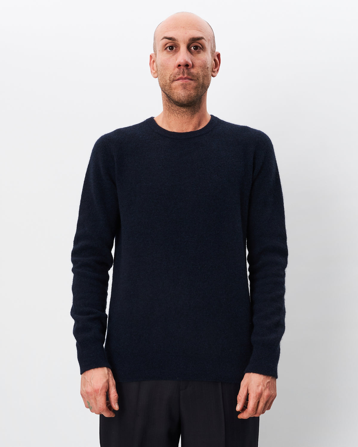 Roberto Collina maglia blu in yak