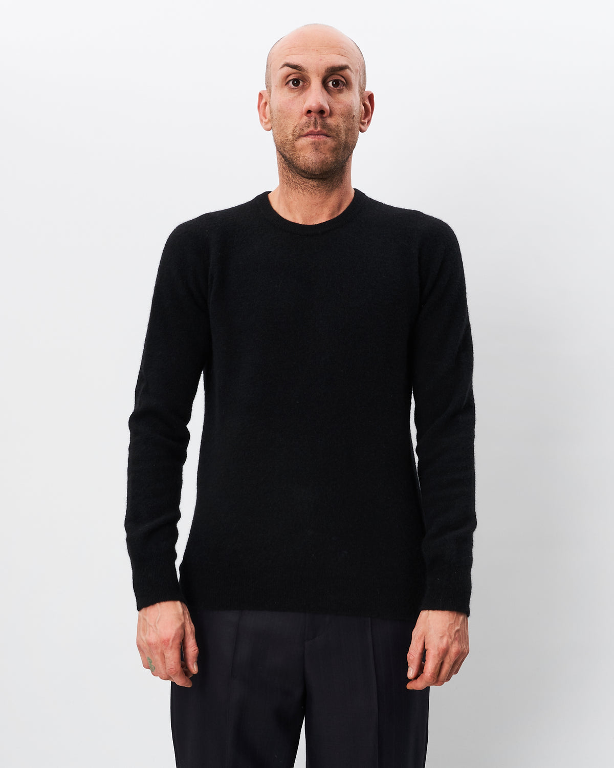 Roberto Collina maglia nera in yak