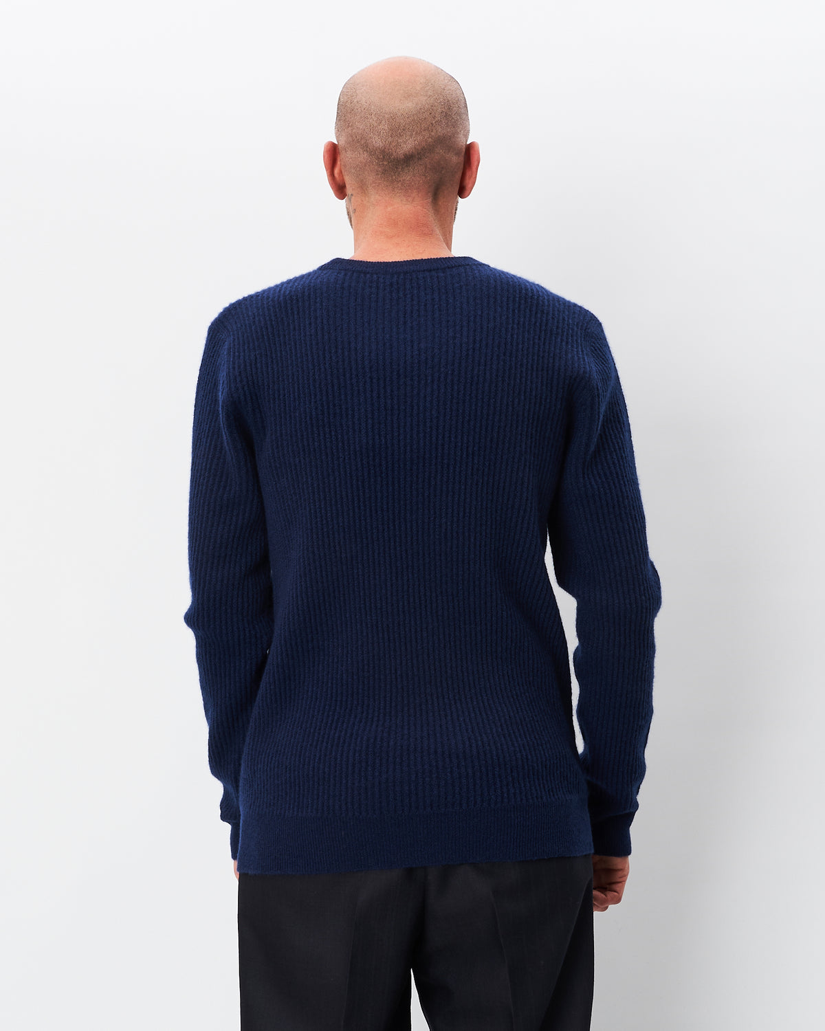 Roberto Collina maglia blu a coste