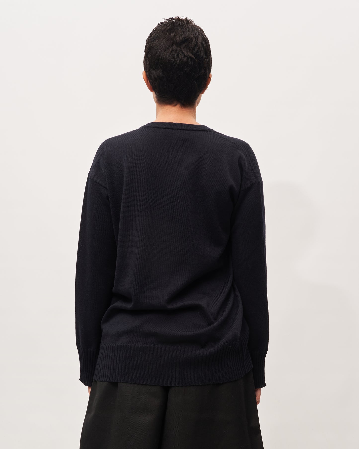 Roberto Collina maglia blu merinos V neck