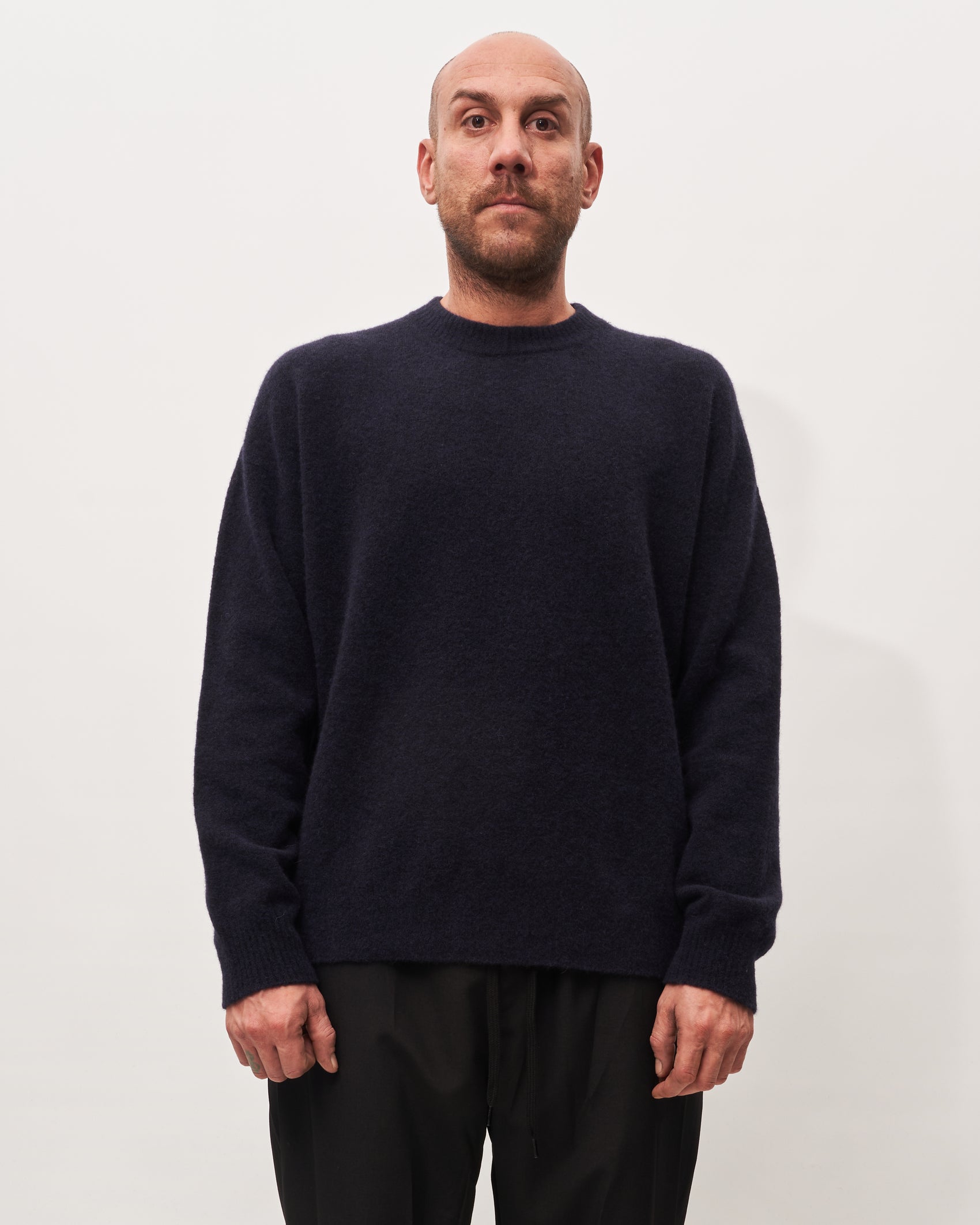 Roberto Collina maglia blu in alpaca