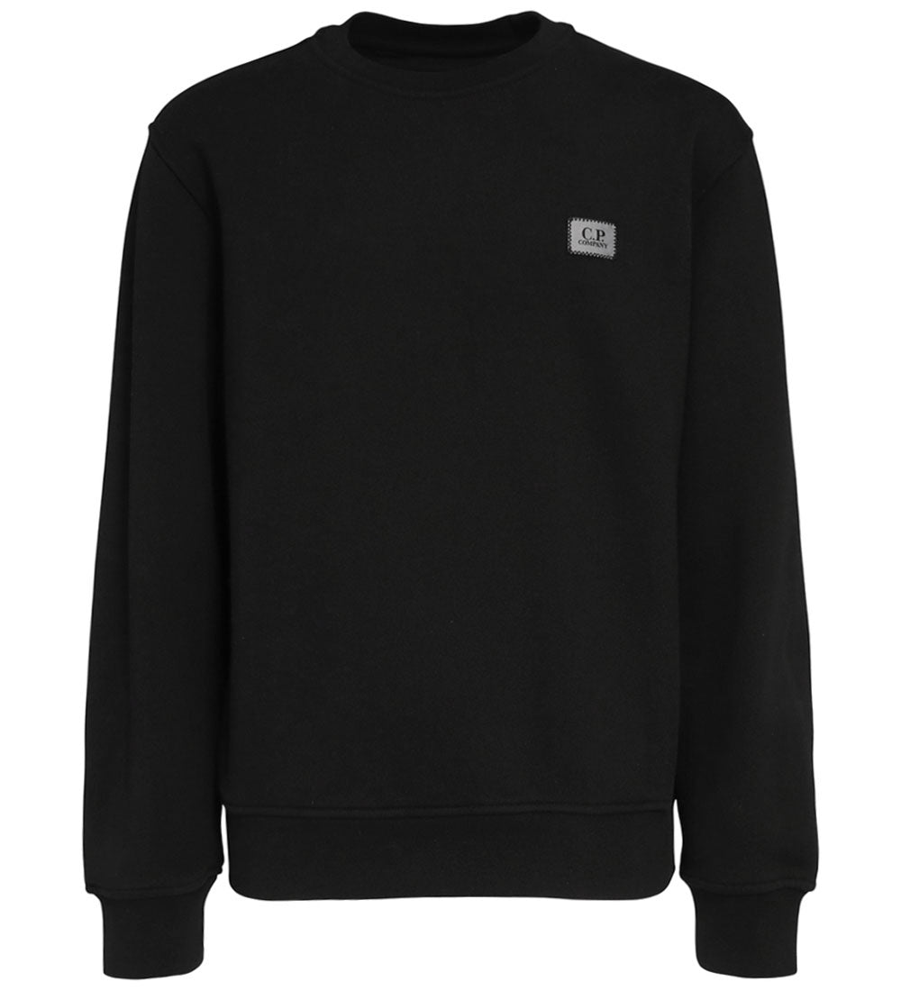 CP Company Felpa girocollo nera con logo