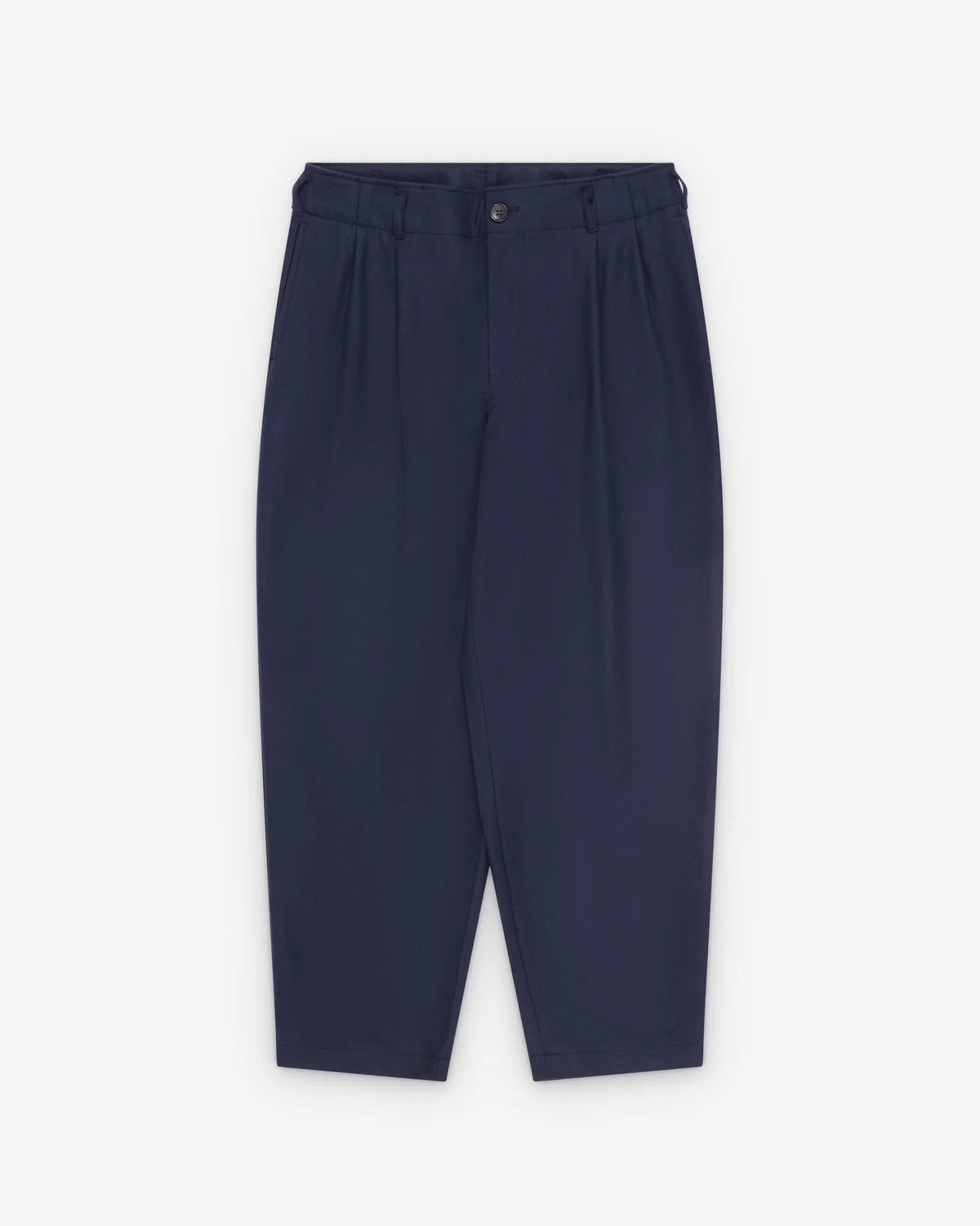 Comme des Garçons pantaloni blu in panno di lana