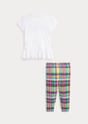 Polo Ralph Lauren completo t-shirt-leggins scozzese