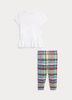 Polo Ralph Lauren completo t-shirt-leggins scozzese