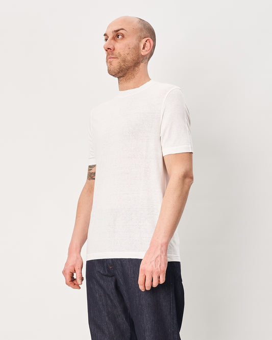 Filippo De Laurentis t-shirt bianca in lino