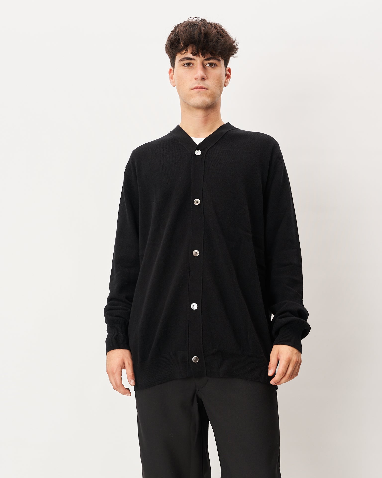 Comme des Garçons cardigan nero over