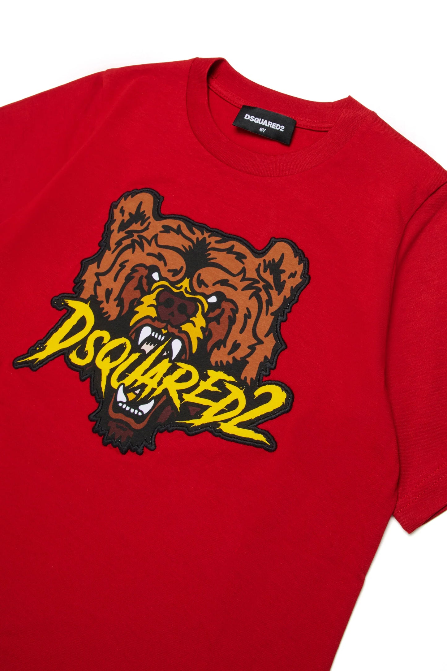DSQUARED2 T-shirt in jersey con patch Bear