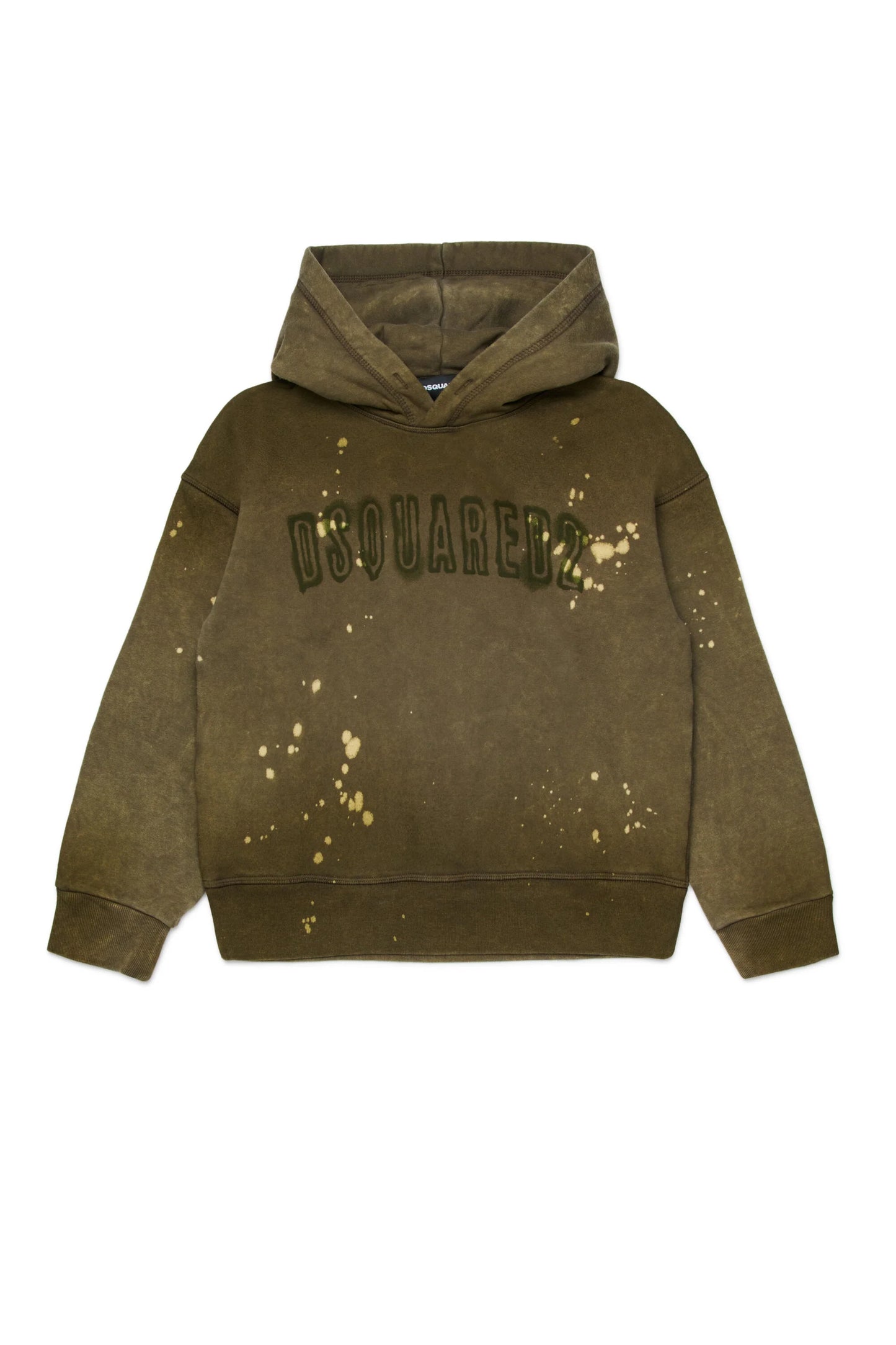 DSQUARED2 Felpa con cappuccio effetto vintage