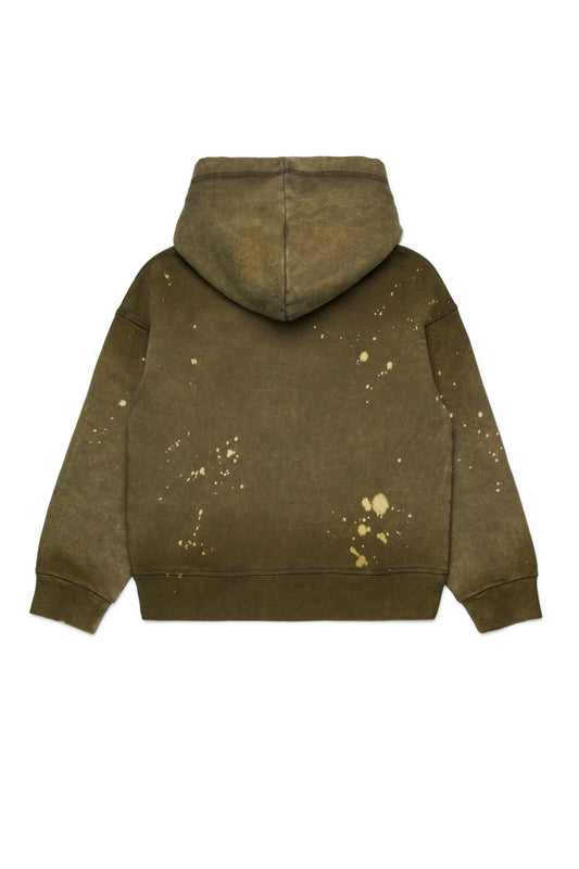 DSQUARED2 Felpa con cappuccio effetto vintage
