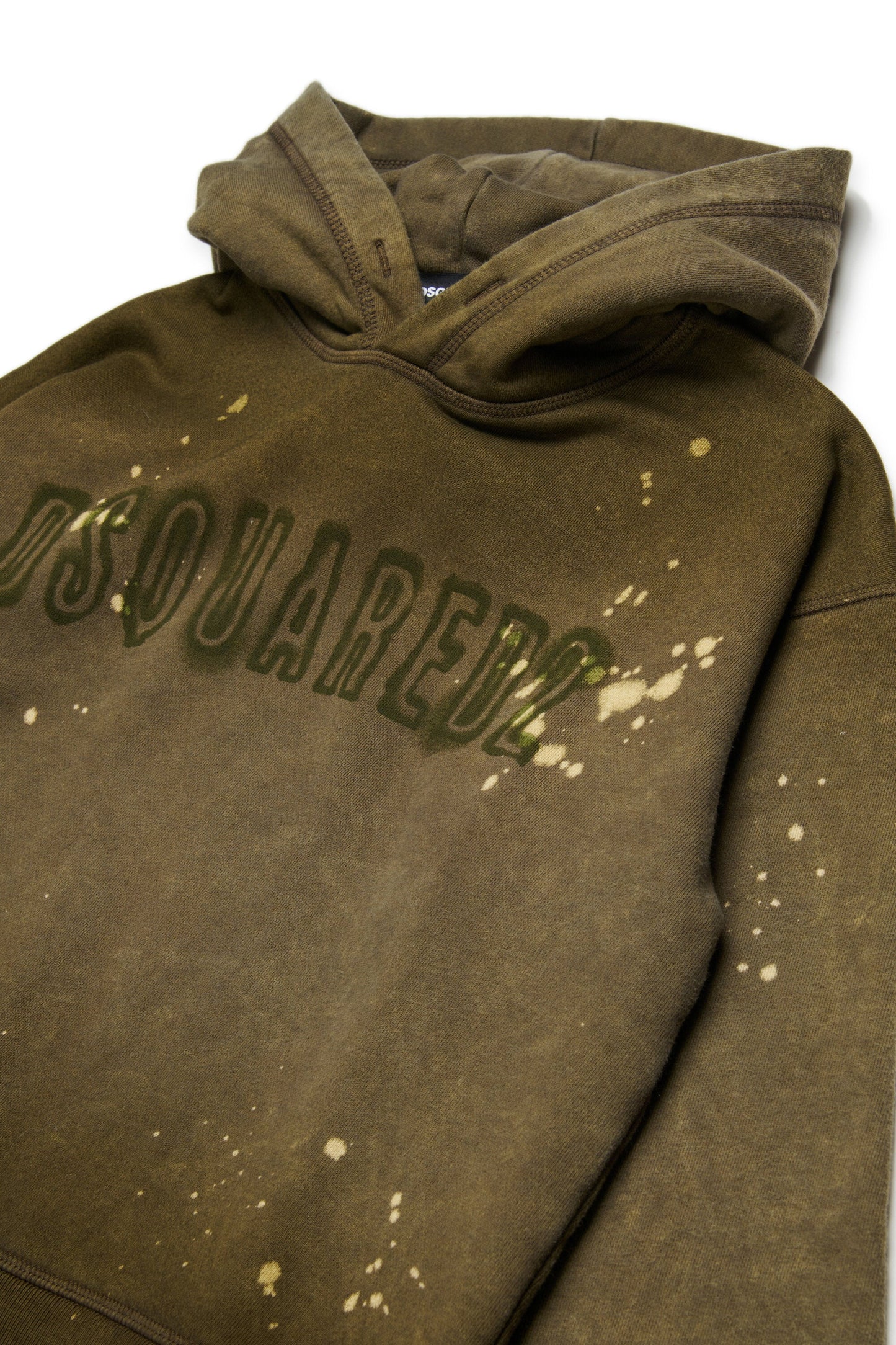 DSQUARED2 Felpa con cappuccio effetto vintage