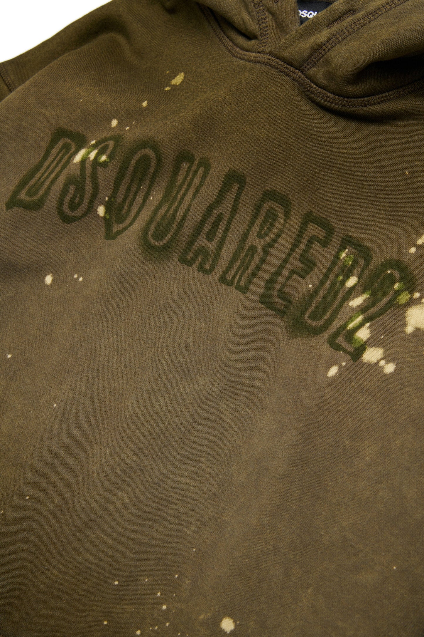 DSQUARED2 Felpa con cappuccio effetto vintage
