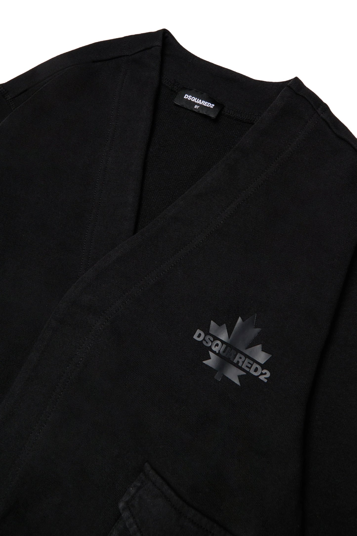DSQUARED2 Felpa stile cardigan con logo Maple Leaf