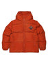 DSQUARED2 Piumino ruggine con cappuccio e logo