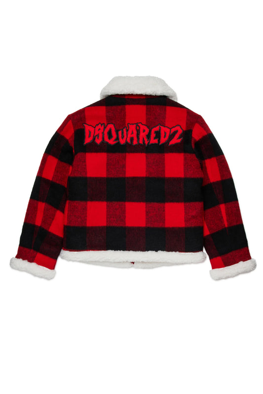 DSQUARED2 Giacca montone in flanella a quadri