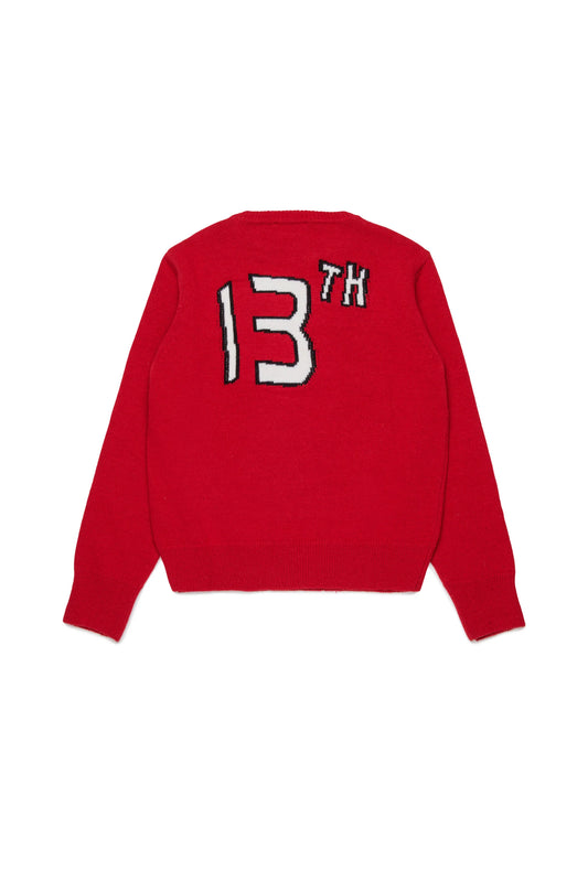 DSQUARED2 Pullover in misto lana con lettering
