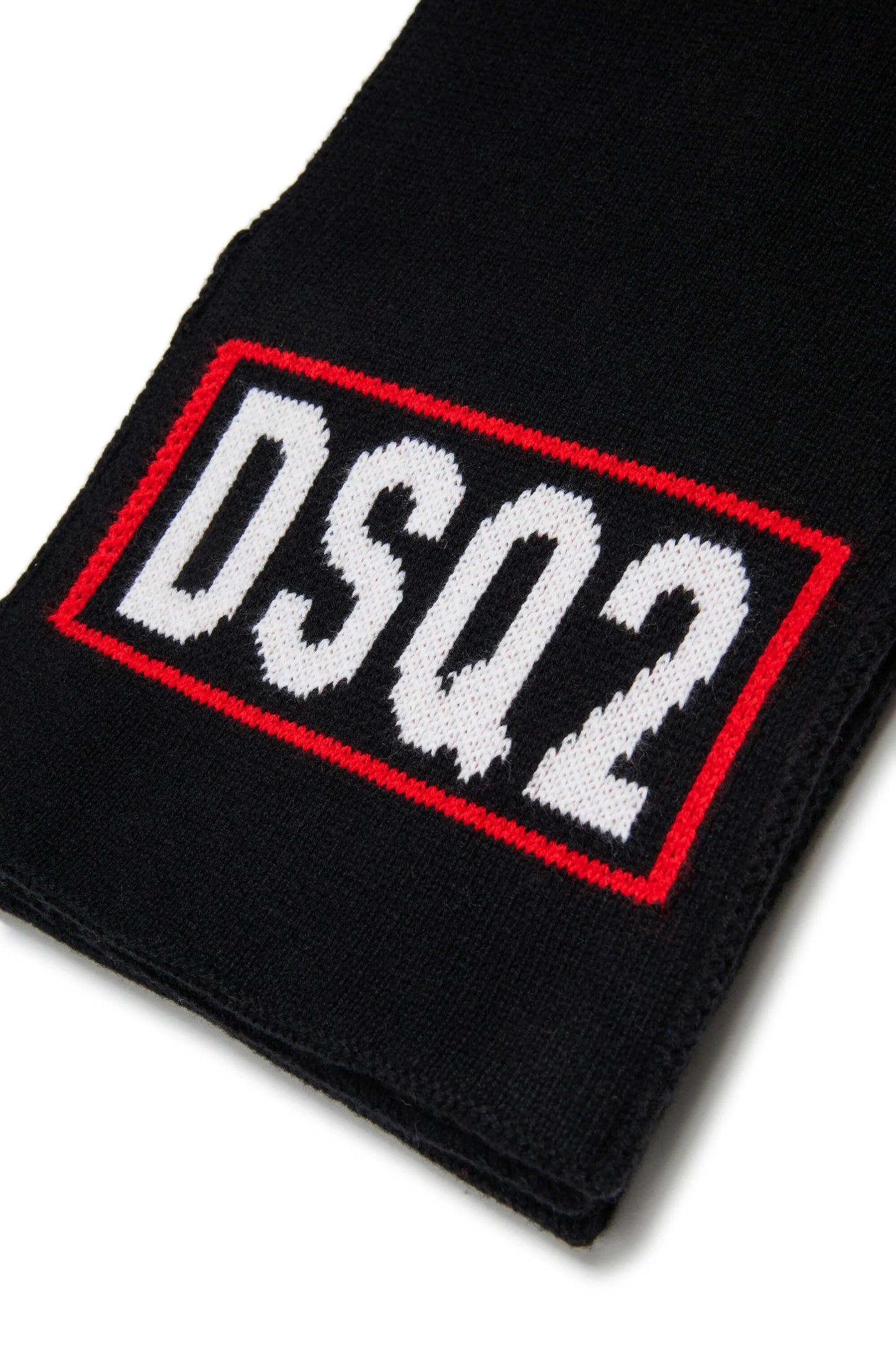 DSQUARED2 Sciarpa in misto lana con logo DSQ2