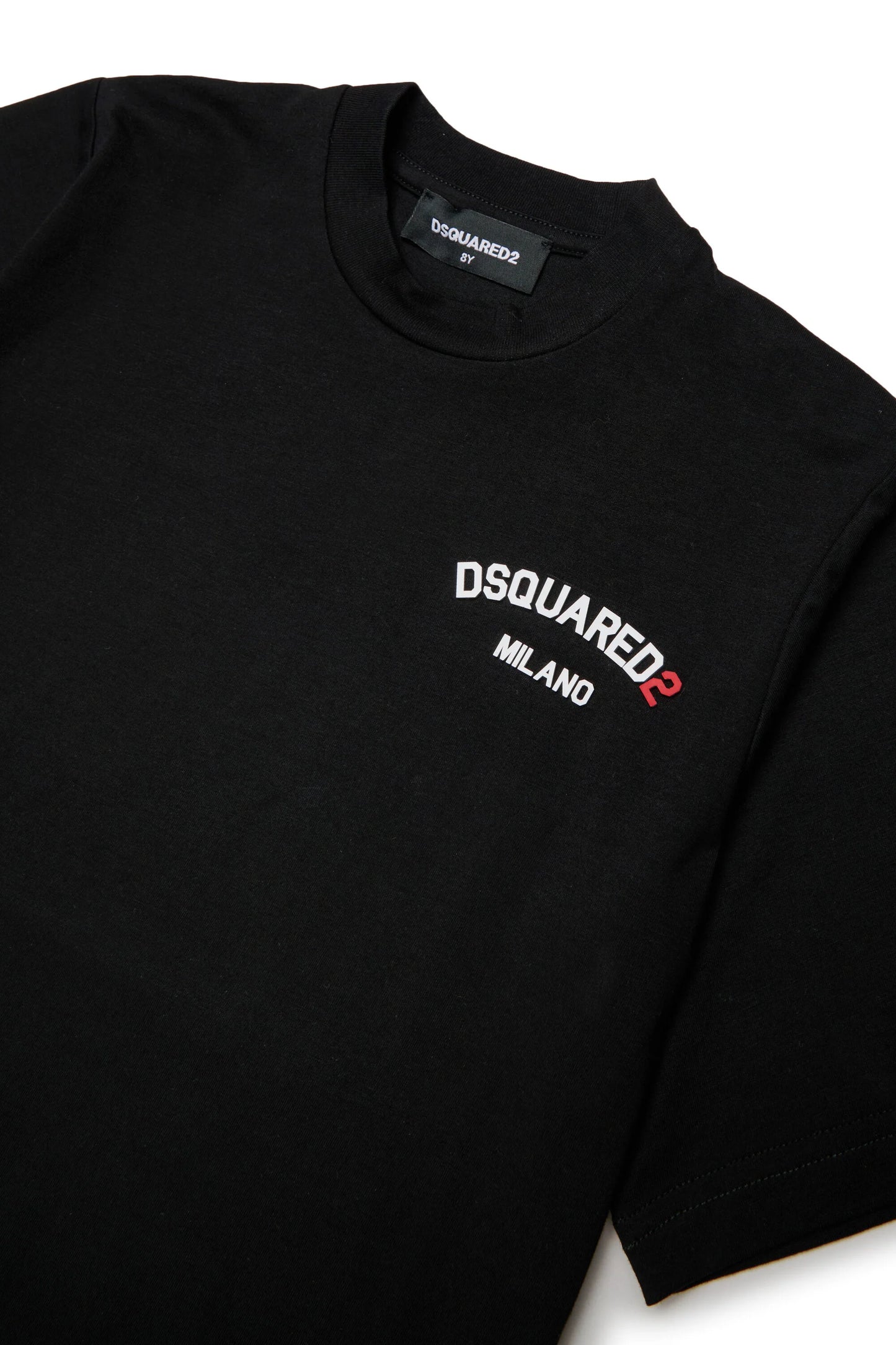 DSQUARED2 T-shirt logo gommato nera