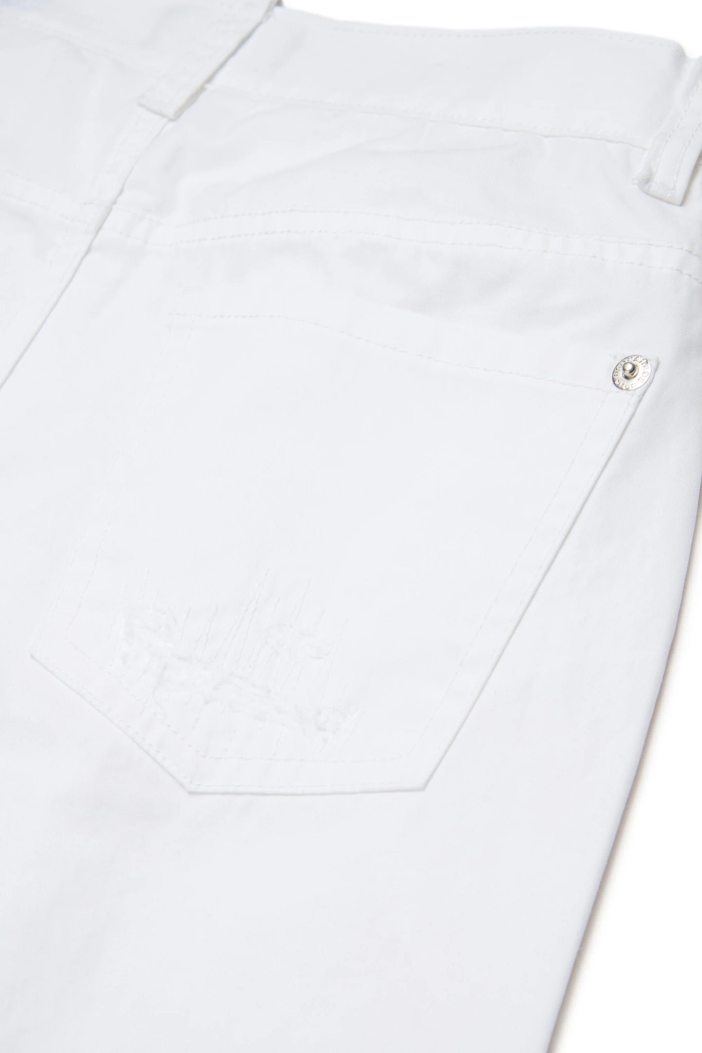DSQUARED2 Shorts bianchi sfrangiati
