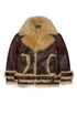 DSQUARED2 Giacca biker marrone effetto montone