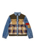 DSQUARED2 Giacca imbottita patchwork denim e scozzese