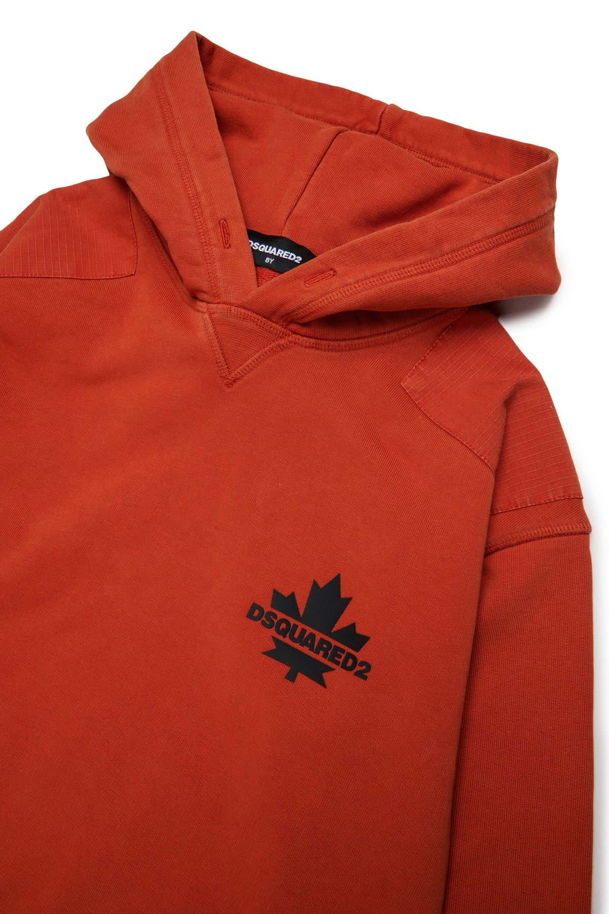 DSQUARED2 Felpa con cappuccio ruggine con logo