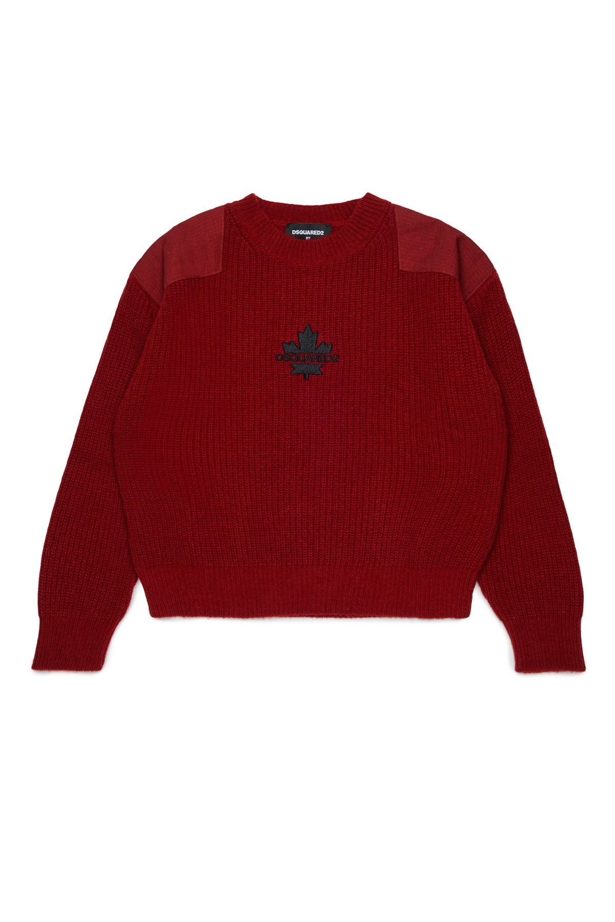 DSQUARED2 Maglione girocollo rubino con logo