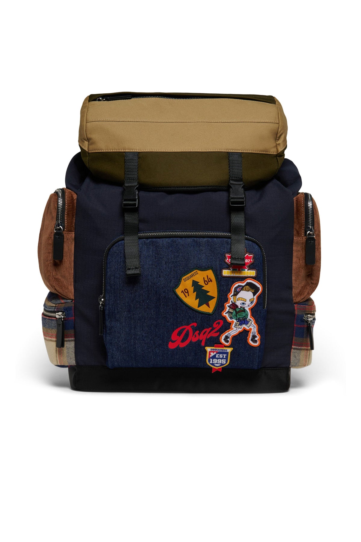 DSQUARED2 Zaino con patch e tasche multiple