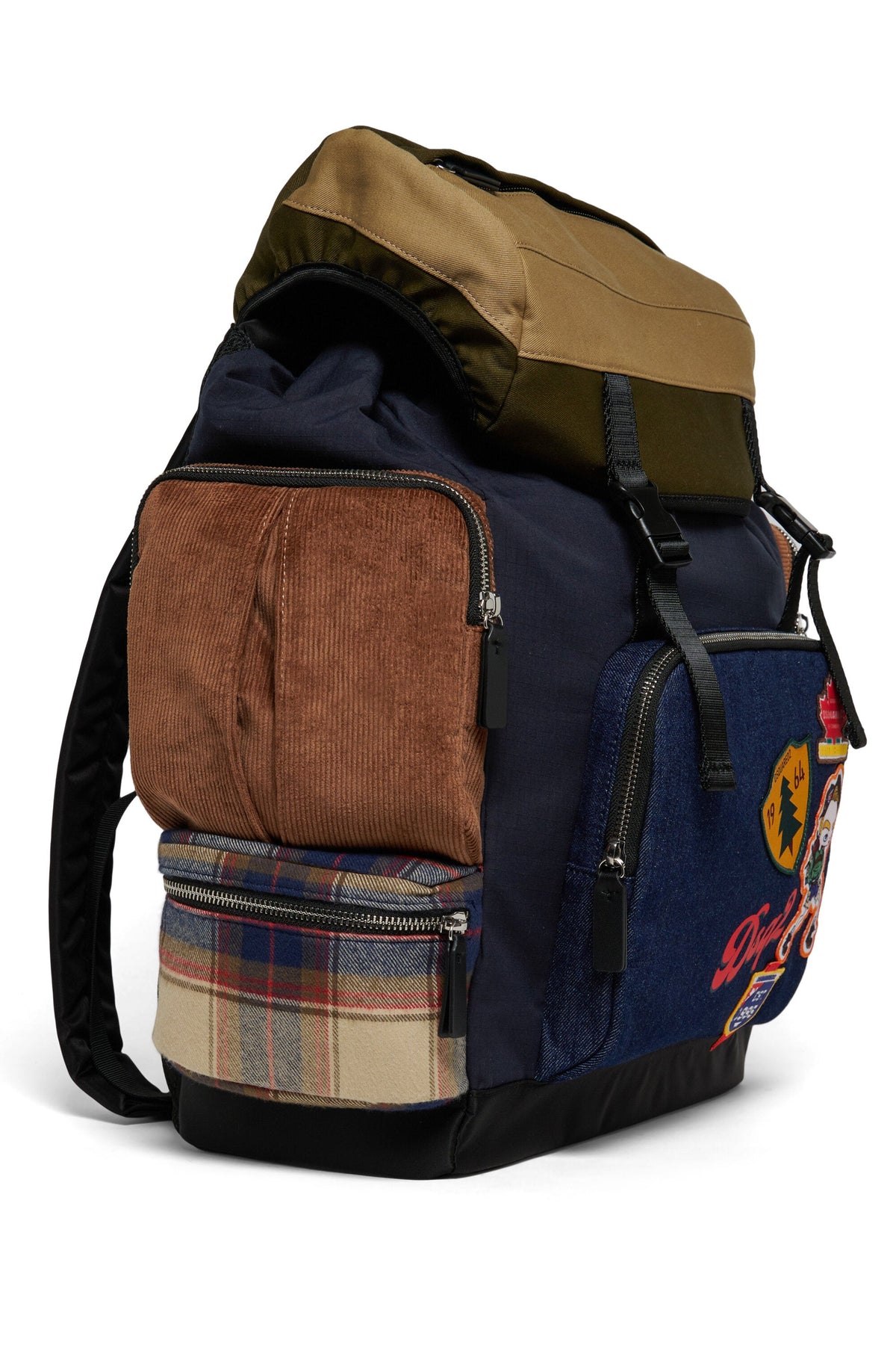 DSQUARED2 Zaino con patch e tasche multiple