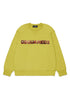DSQUARED2 Felpa girocollo lime con logo scozzese