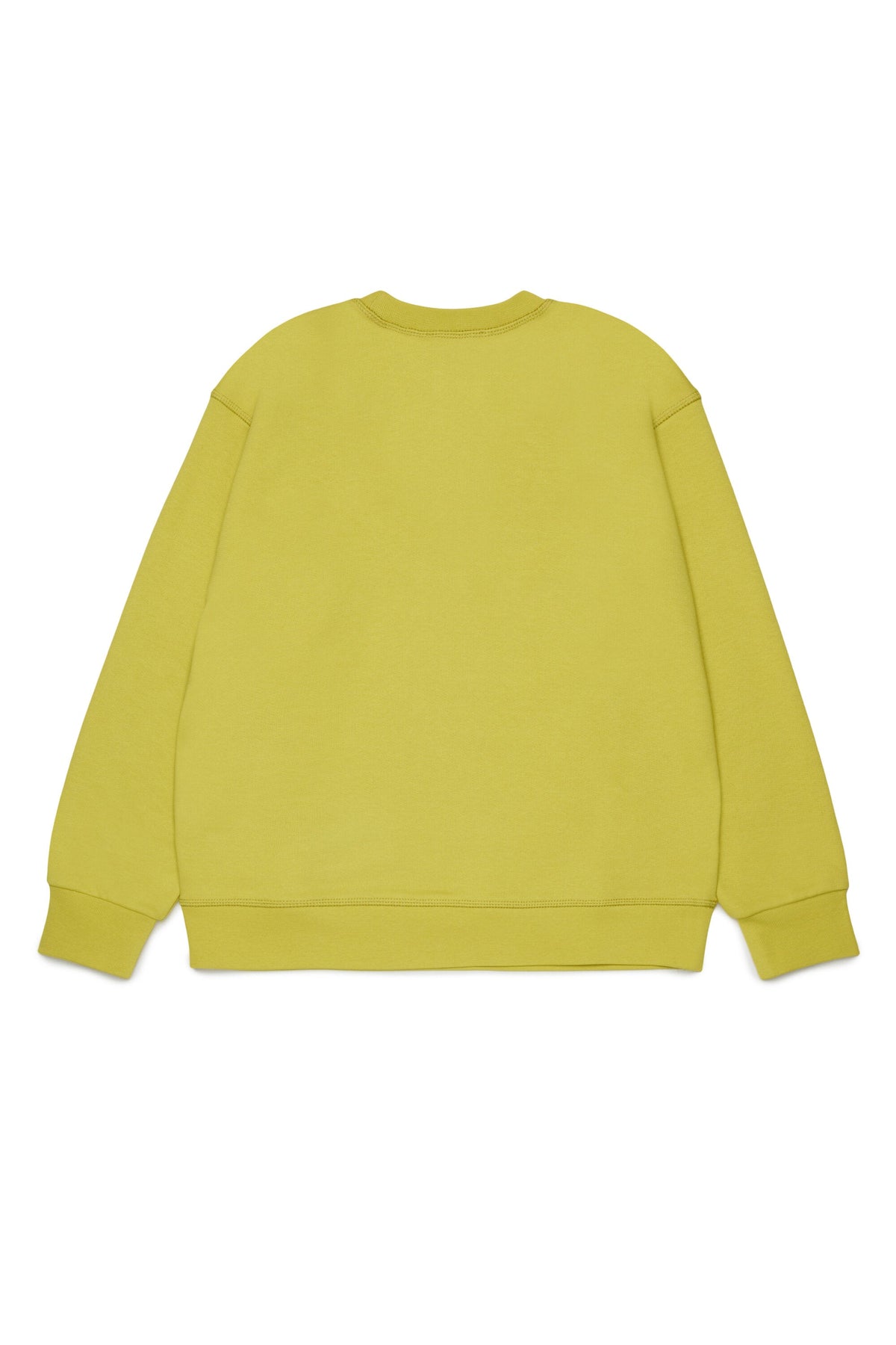 DSQUARED2 Felpa girocollo lime con logo scozzese