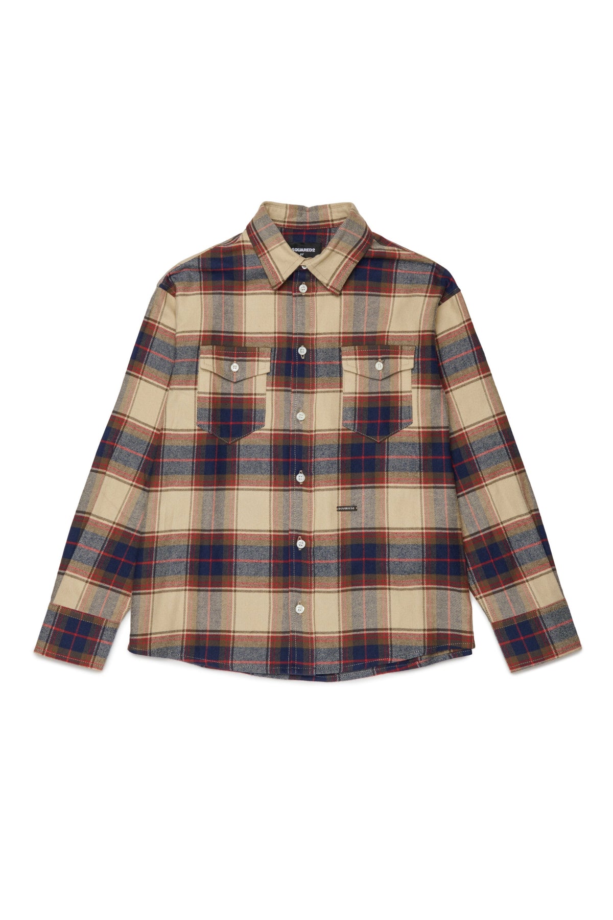 DSQUARED2 Camicia scozzese con logo