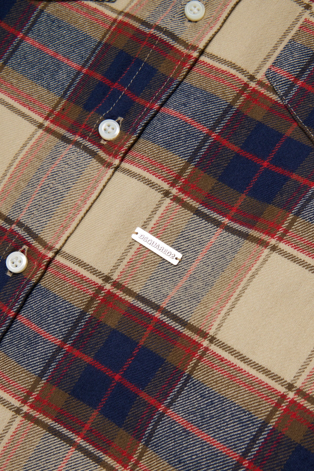 DSQUARED2 Camicia scozzese con logo