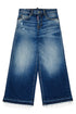 DSQUARED2 Jeans baggy blu con orlo sfrangiato
