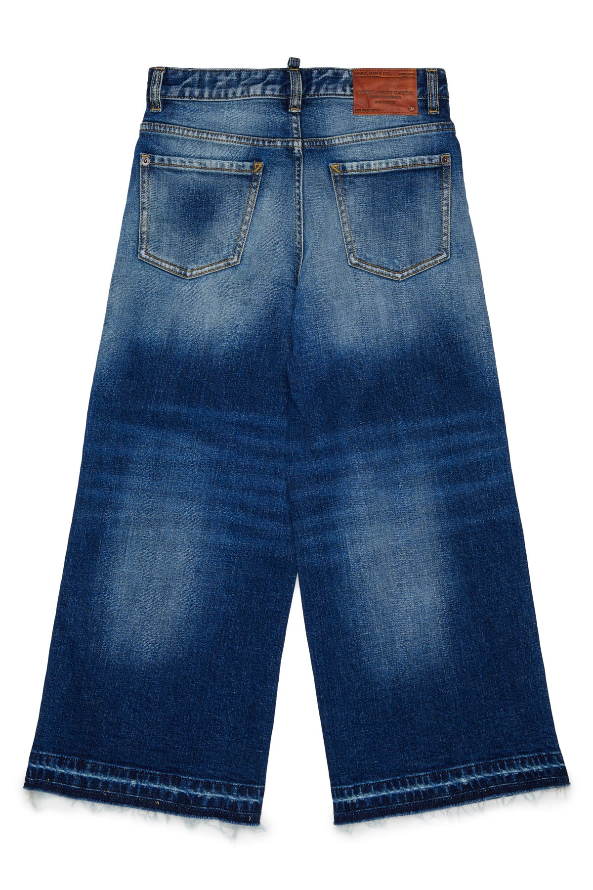 DSQUARED2 Jeans baggy blu con orlo sfrangiato