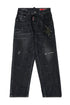 DSQUARED2 Jeans baggy neri con effetto vernice