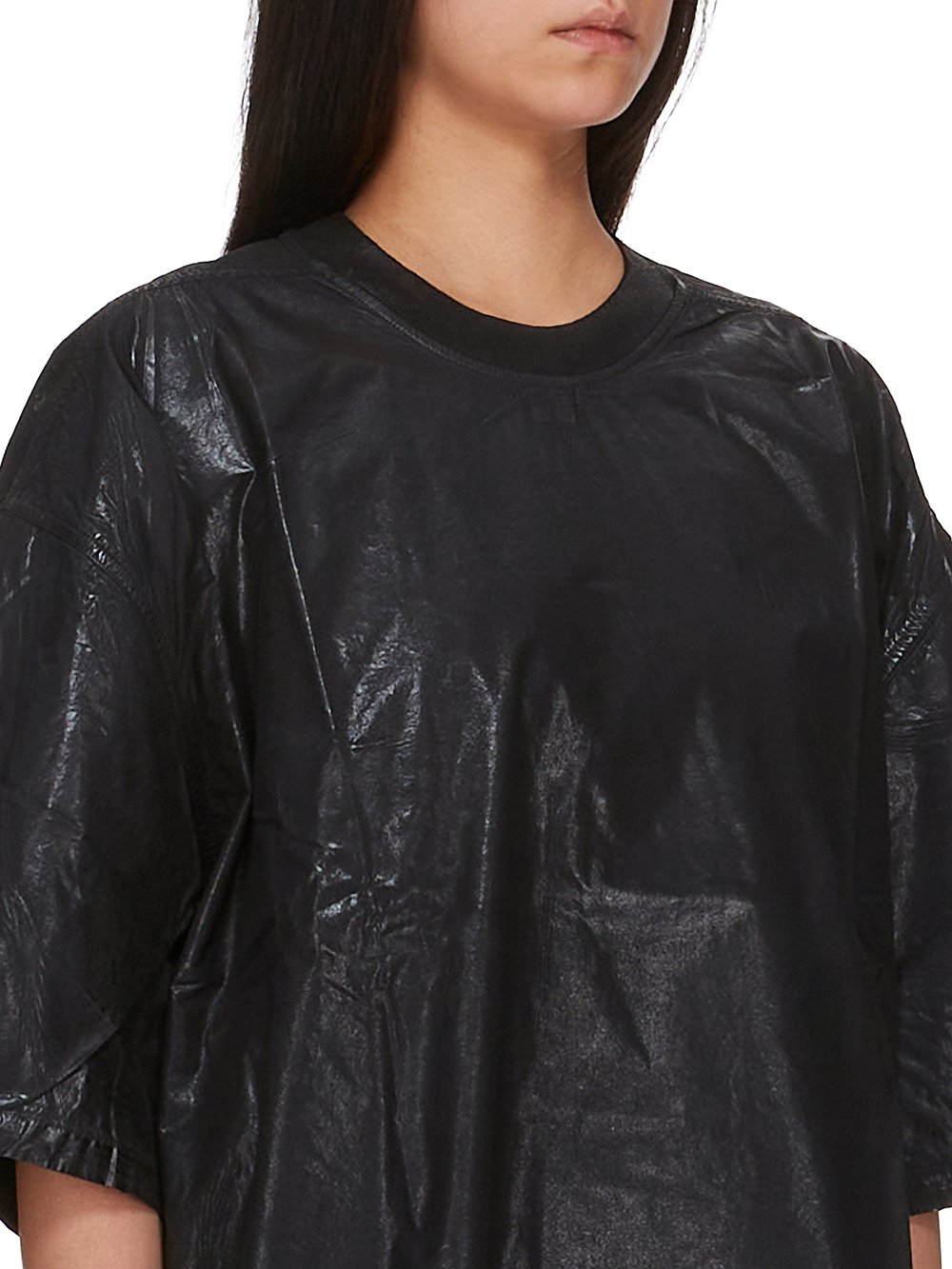Rick Owens t-shirt nera over verniciata