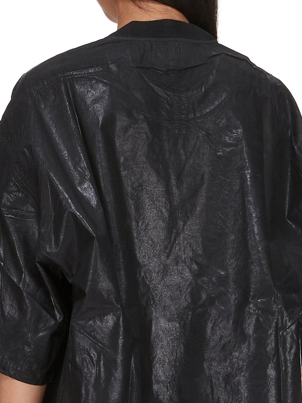 Rick Owens t-shirt nera over verniciata