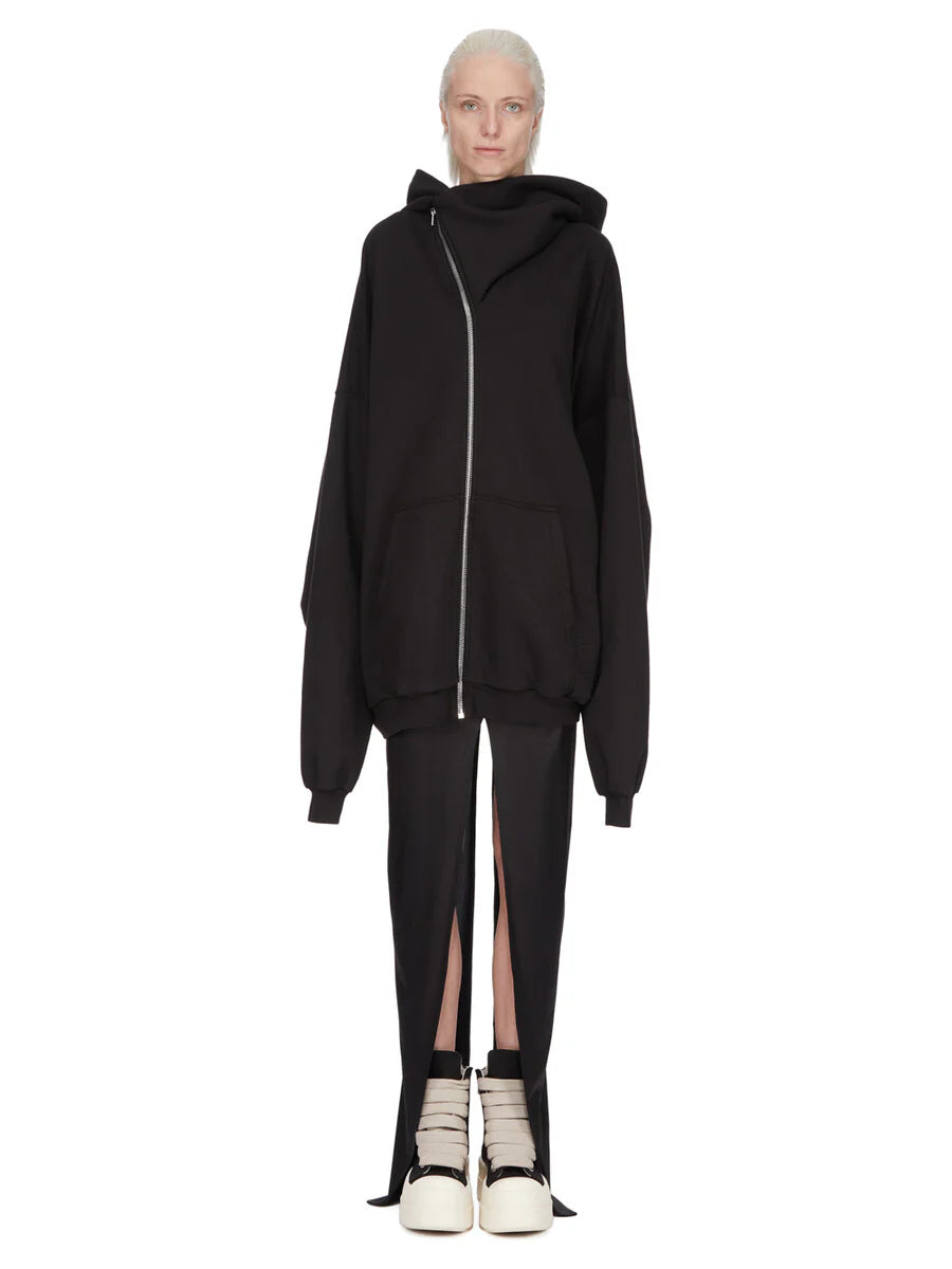Rick Owens mega felpa aperta nera