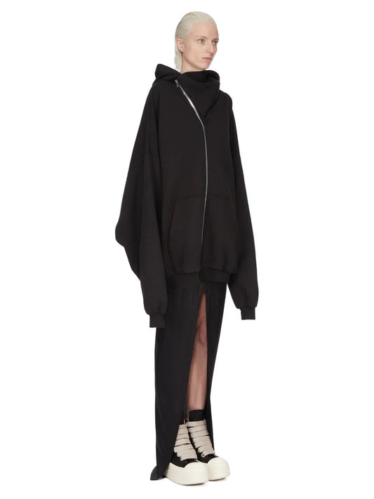 Rick Owens mega felpa aperta nera