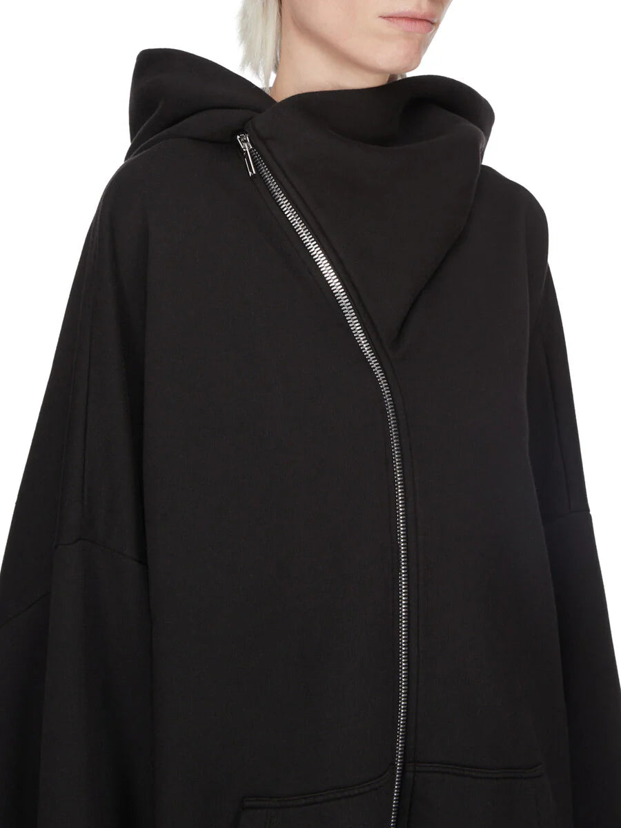 Rick Owens mega felpa aperta nera