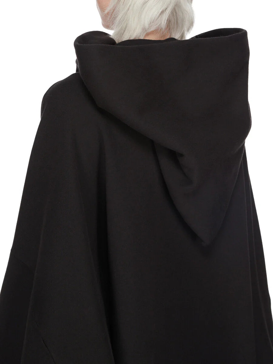Rick Owens mega felpa aperta nera