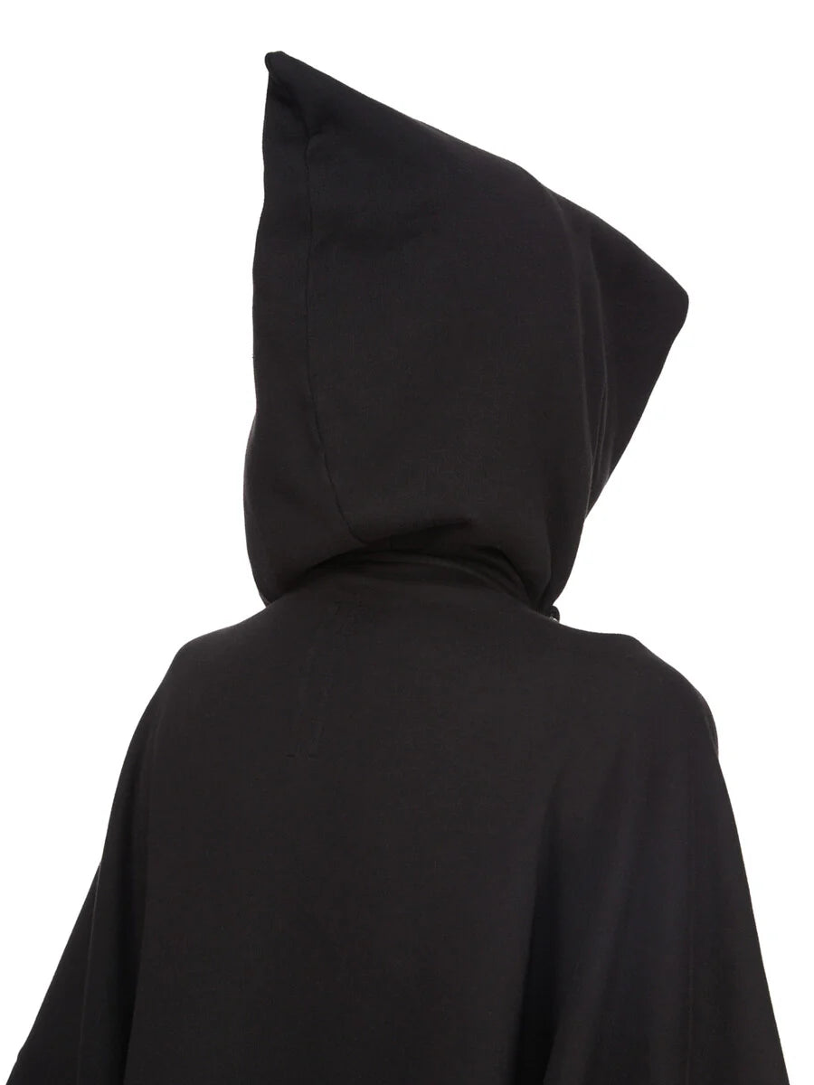 Rick Owens mega felpa aperta nera