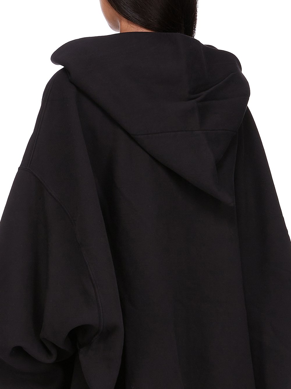 Rick Owens maxifelpa nera con cappuccio