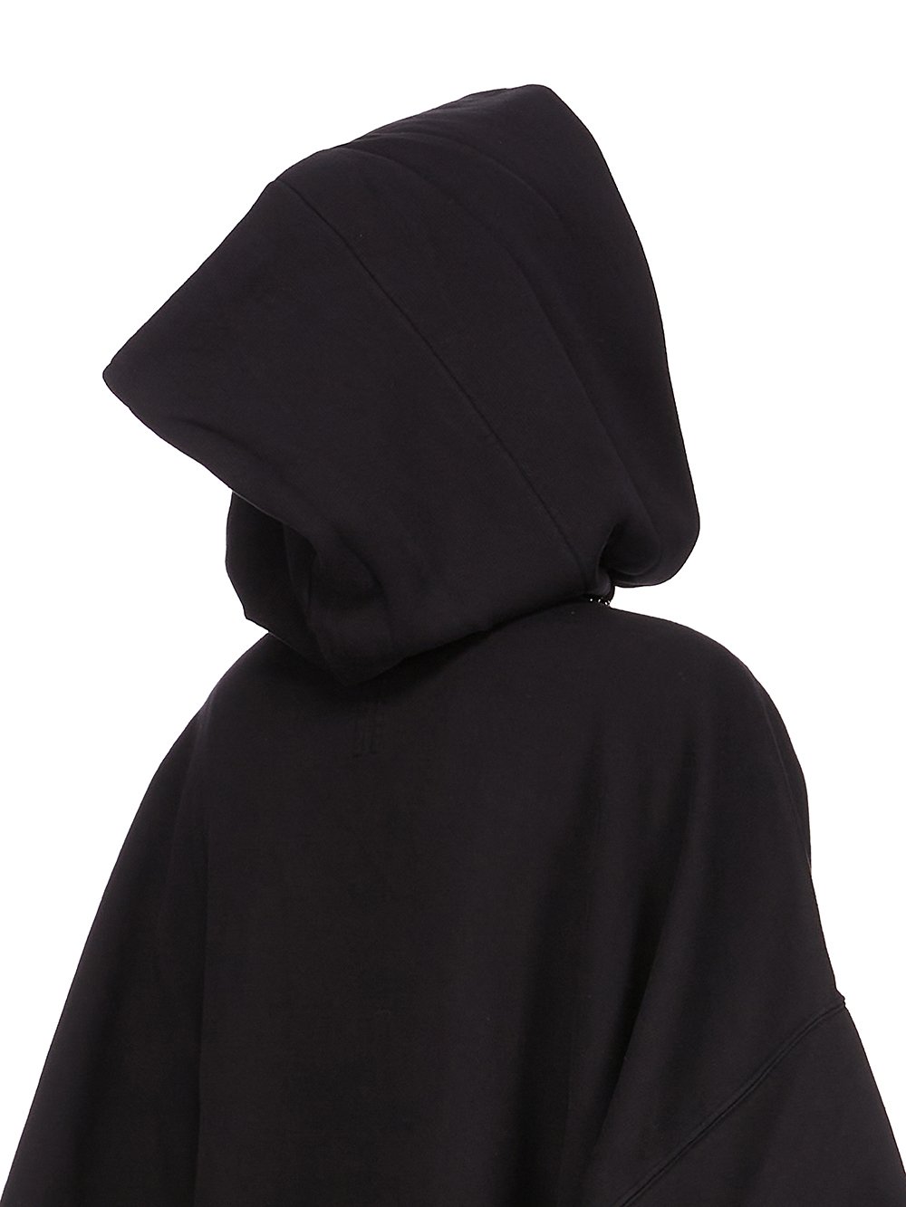 Rick Owens maxifelpa nera con cappuccio